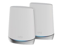NETGEAR Orbi RBK752 - - Wifi-system - (router, utökning) - upp till 3767 kvadratfot - mesh - 1GbE - Wi-Fi 6 - Trippelband