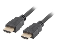Lanberg - High Speed - HDMI-kabel med Ethernet - HDMI hann til HDMI hann - 5 m - svart - 4K-støtte PC tilbehør - Kabler og adaptere - Videokabler og adaptere