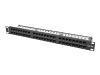 Lanberg PPU5-1048-B - Koblingspanel - CAT 5e - UTP - RJ-45 X 48 - svart, RAL 9004 - 1U - 19 PC tilbehør - Nettverk - Patch panel