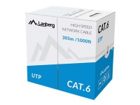 Lanberg - Samlet kabel - 305 m - UTP - CAT 6 - solid - grå, RAL 7035 PC tilbehør - Kabler og adaptere - Nettverkskabler