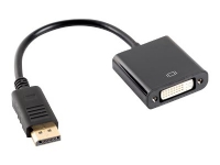 Lanberg - Video adapter - dobbeltlenke - DisplayPort (hann) til DVI-D (hunn) - DisplayPort 1.0 - 10 cm - svart PC tilbehør - Kabler og adaptere - Adaptere