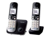 Panasonic KX-TG6812PDB bordtelefon svart og sølv