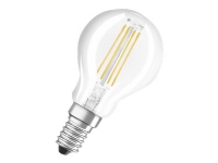 OSRAM CLASSIC P – LED-glödlampa – form: P40 – klar finish – E14 – 4 W (motsvarande 40 W) – klass E – varmt vitt ljus – 2700 K (paket om 50)