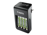 Varta LCD Plug Charger+ – 4 h batteriladdare/strömadapter – (för 4xAA/AAA 1x9V) 4 x AA-typ – NiMH – 2100 mAh (USB)