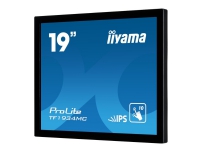 iiyama ProLite TF1934MC-B7X - LED-skjerm - 19 - åpen ramme - berøringsskjerm - 1280 x 1024 - IPS - 350 cd/m² - 1000:1 - 14 ms - HDMI, VGA, DisplayPort - svart PC tilbehør - Skjermer og Tilbehør - Skjermer