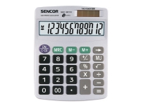 Bilde av Sencor Sec 367/12 - Skrivebordskalkulator - 12 Sifre - Solpanel, Batteri - Grå