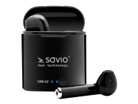 SAVIO TWS-02 - True wireless-hodetelefoner med mikrofon - i øret - Bluetooth - svart TV, Lyd & Bilde - Hodetelefoner & Mikrofoner