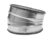 bøj. Ø250 15 gr. - BF-250-15 nippel/nippel falset galvaniseret