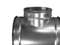T-stykke Ø250.Ø200 - TPR-250-200 nippel/nippel galvaniseret