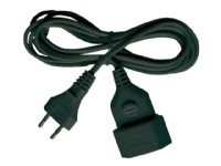 brennenstuhl H03VVH2-F 2x0.75 - Strømforlengelseskabel - IEC 60906-1 (hunn) til Europlug (hann) - 3 m - svart - Tyskland