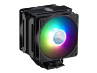 Cooler Master MasterAir MA612 STEALTH ARGB - Prosessorkjøler - (for: LGA1156, AM2, AM2+, LGA1366, AM3, LGA1155, AM3+, LGA2011, FM1, FM2, LGA1150, FM2+, LGA2011-3, LGA1151, AM4, LGA2066, LGA1200) - aluminium og kobber - 120 mm - svart