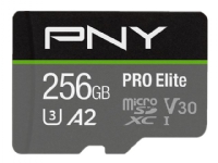 PNY P-SDU256V32100PRO-GE, 256 GB, MicroSDXC, klasse 10, UHS-I, 100 MB/s, 90 MB/s Tele & GPS - Mobilt tilbehør - Minnekort