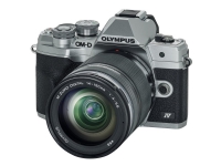 Olympus OM-D E-M10 Mark IV - Digitalkamera - spegellöst - 20.3 MP - Fyra tredjedelar - 4 K / 30 fps - 10.7x optisk zoom M.Zuiko Digital 14-150mm II lins - Wi-Fi, Bluetooth - silver