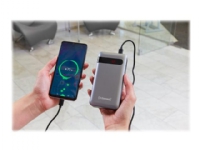 Intenso Powerbank PD10000 - Strømbank - 10000 mAh - 3 A - QC 3.0 (24 pin USB-C) - på kabel: USB-C - svart Tele & GPS - Batteri & Ladere - Kraftbanker