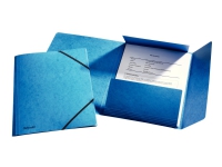 Esselte - 3-fliksmappe - for A4 - kapasitet: 350 ark - blå Arkivering - Elastikmapper & Chartekker - Elastiske mapper