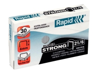 Rapid Super Strong – Klamrar – 21/6 – 6 mm – galvaniserat stål – paket med 1000 – för Supreme S51
