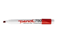 Marker Penol 750 rød 2-5mm skrå spids - (10 stk.) Skriveredskaper - Markør - Permanenttusj