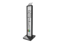 Compulocks VESA Brandable Floor Stand - Stativ - for nettbrett - aluminium - svart - monteringsgrensesnitt: VESA - plassering på gulv PC & Nettbrett - Nettbrett tilbehør - Nettbrett tilbehør