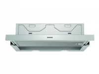 Siemens iQ100 LI64MB521 - Panser - teleskopisk - Nisje - bredde: 52.6 cm - dybde: 29 cm - ekstraksjon og resirkulasjon (-) - med intern motor - sølvmetallfarge