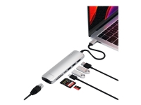 Satechi USB-C Slim Multi-Port with Ethernet Adapter – Dockningsstation – USB-C – HDMI – GigE