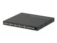 NETGEAR AV Line M4250-40G8F-PoE+ – Switch – L3 – Administrerad – 40 x 10/100/1000 (PoE+) + 8 x 1000Base-X SFP – sida till sida luftflöde – rackmonterbar – PoE+ (480 W)