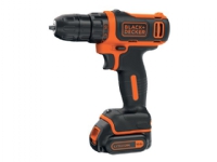 BLACK+DECKER BDCDD12K-QW – Borr/drivare – sladdlös – nyckellös chuck 10 mm – 26 N·m – 10.8 V