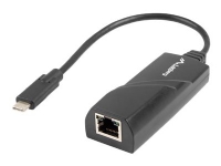 Lanberg NC-1000-02 - Nettverksadapter - USB-C 3.1 - Gigabit Ethernet - svart PC tilbehør - Nettverk - Nettverkskort