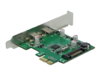 Delock - USB-adapter - PCIe 2.0 lav profil - USB-C 3.2 Gen 1 x 2 PC tilbehør - Kontrollere - IO-kort