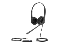 Yealink UH34 Dual Teams - Headset - på örat - kabelansluten - USB - svart
