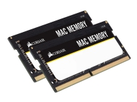 CORSAIR Mac Memory - DDR4 - sett - 16 GB: 2 x 8 GB - SO DIMM 260-pin - 2666 MHz / PC4-21300 - CL18 - 1.2 V - ikke-bufret - ikke-ECC PC-Komponenter - RAM-Minne