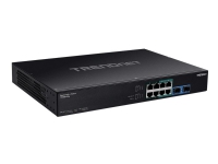 TRENDnet TPE BG102G – Switch – ohanterad – 8 x 10/100/1000 (PoE++) + 4 x 10/100/1000 (PoE+) + 2 x SFP – rackmonterbar – PoE++ (240 W) – Växelström 100 – 240 V