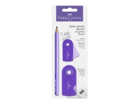 Blyertspenna Faber-Castell Sparkle Jumbo Purple Glitter Graphite – skolset