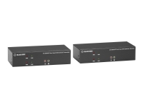 Black Box KVX Series KVM Extender over CATx - 4K, Dual-Head, HDMI/DisplayPort, USB 2.0, Serial, Audio, Local Video - KVM / lyd / seriell / USB-svitsj - USB - opp til 100 m - TAA-samsvar