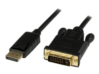StarTech.com 3 foot DisplayPort to DVI Active Adapter Converter Cable - 3 ft (0.9m) Active DP to DVI M/M Cable for PC - 1920x1200 - Black (DP2DVIMM3BS) - DisplayPort-kabel - DisplayPort (hann) til DVI-D (hann) - 91.5 cm - aktiv - svart - for P/N: TB3CDK2D