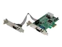StarTech.com Native lågprofils RS232 PCI express seriellt-kort med 2 portar och 16550 UART – Seriell adapter – PCIe låg profil – RS-232 x 2