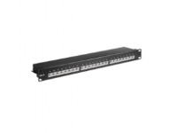 Pro CAT 6 19 inch (48.3 cm) Patch Panel 24 Port blac - Svart - 0.4 meter