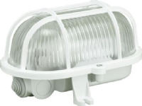 Pawbol OWAL 60W E27 channel luminaire with plastic mesh IP44 white D.3151 – D.3151