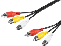 Composite Audio/Video Connector Cable 3x RCA<br>3 RCA male > 3 RCA male