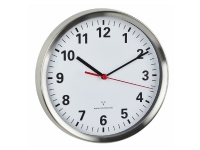 Bilde av Tfa-dostmann 60.3529.02, Vegg, Quartz Clock, Rund, Sølv, Hvit, Rustfritt Stål, Glass