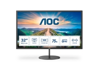 AOC V4 Q32V4, 80 cm (31.5), 2560 x 1440 piksler, 2K Ultra HD, LED, 4 ms, Sort PC tilbehør - Skjermer og Tilbehør - Skjermer