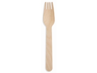 Bestik Huhtamaki gafler, coatet træ, 16 cm, pose a 100 stk. Catering - Engangstjeneste - Bestikk
