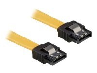 Delock Cable SATA – SATA-kabel – Serial ATA 150/300/600 – SATA (hona) till SATA (hona) – 30 cm – sprintlåsning rak kontakt – gul