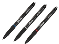 Sharpie S-Gel Retractable gelpenna svart blå röd medium 0,7 mm Blister