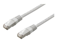 DELTACO – Patch-kabel – RJ-45 (hane) till RJ-45 (hane) – 30 cm – SFTP – CAT 7 – halogenfri formpressad – grå