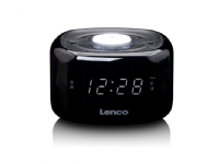 Lenco CR-12BK Klockradio Digital FM LED 1,52 cm (0.6) Svart