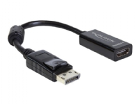 Delock Adapter Displayport male > HDMI female - Video adapter - DisplayPort hann til HDMI hunn - 12.5 cm PC tilbehør - Kabler og adaptere - Videokabler og adaptere