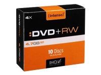 Intenso – 10 x DVD+RW – 4.7 GB (120 min) 4x – tunt CD-fodral