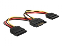 Delock - Strømkabel - SATA-strøm (hann) til SATA-strøm (hunn) - 15 cm - rett kontakt - for Delock PCI Express Card PC tilbehør - Kabler og adaptere - Strømkabler
