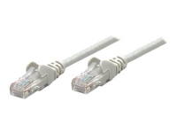 Intellinet Network Patch Cable Cat5e 5m Grey CCA U/UTP PVC RJ45 Gold Plated Contacts Snagless Booted Lifetime Warranty Polybag – Patch-kabel – RJ-45 (hane) till RJ-45 (hane) – 5 m – UTP – CAT 5e – formpressad hakfri – grå