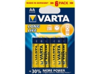 Bilde av Varta 4106, Engangsbatteri, Aa, Alkalinsk, 1,5 V, 6 Stykker, Blå, Gult